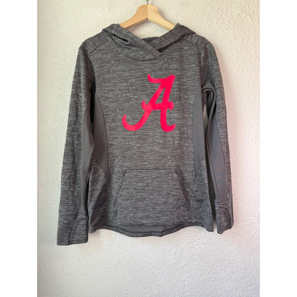 Fanatics Alabama Crimson Tide Women Small Gray Pink Space Dye Hoodie